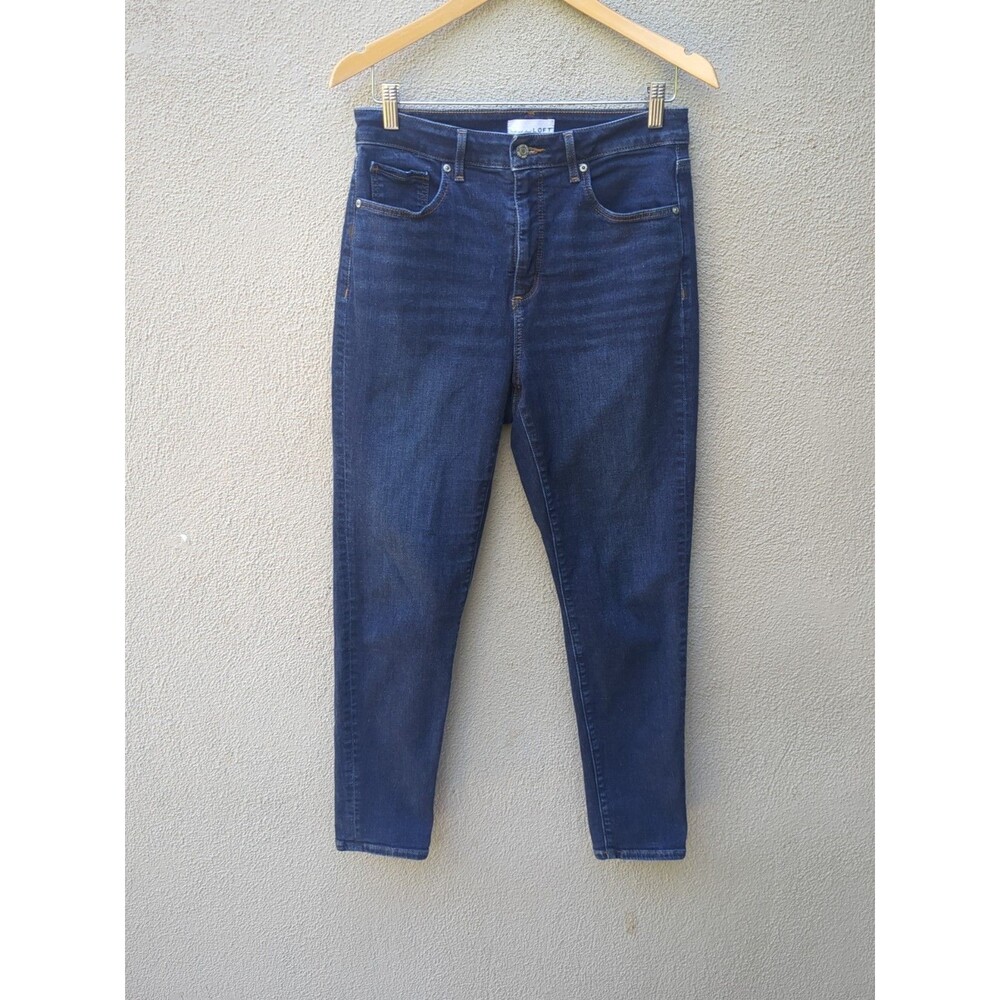 LOFT Curvy Skinny Jeans Women's 8 Dark Wash Blue Stretch Denim